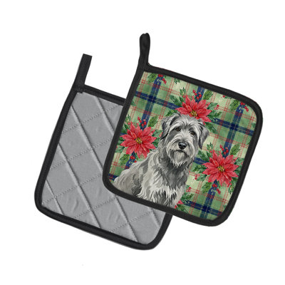 Paire de poignées de Noël gris Briard
