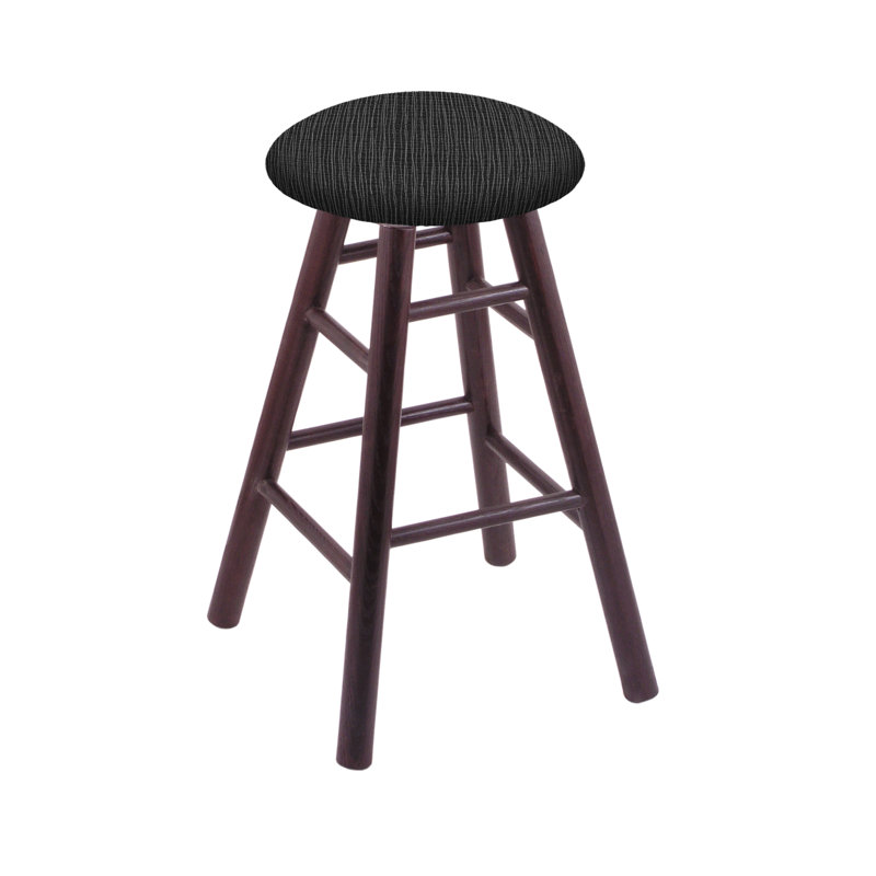 Swivel 24" Bar Stool, Dark Cherry Oak, Graph Coal, Counter Stool (24" Seat Height)