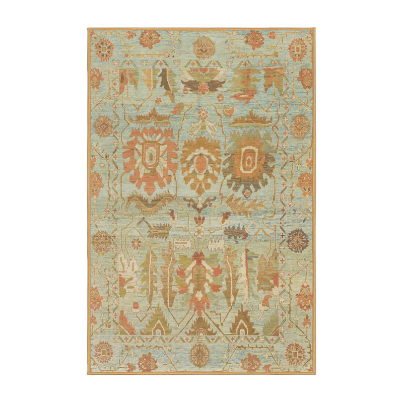 Tapis 100% abstrait lavable à la machine 1728, Rectangle 6 pi x 9 pi
