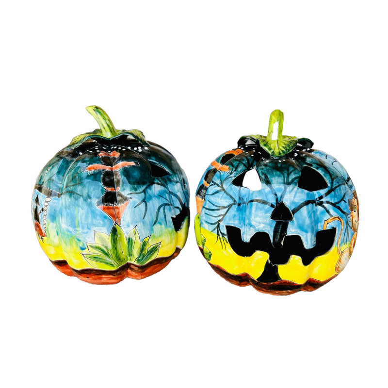 Citrouille Talavera 16 po - Style 1, Style 4