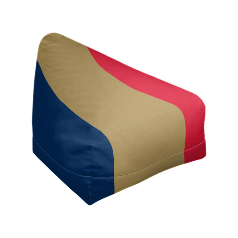Bean Bag Cover, Navy Blue/Gold/Red, 2" x 27" x 30"