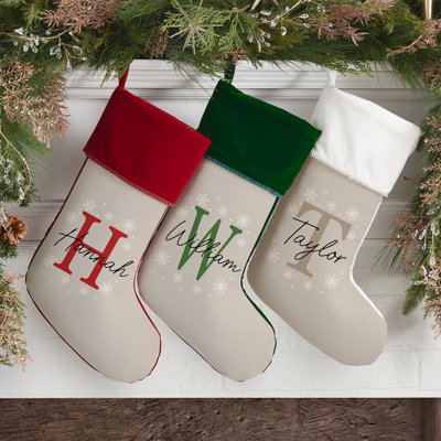 Chaussettes de Noël personnalisées Initially Christmas