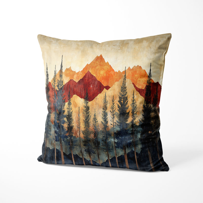 Coussin décoratif Geron Autumn Mountains In The Canopy II, H 18 po x l 18 po