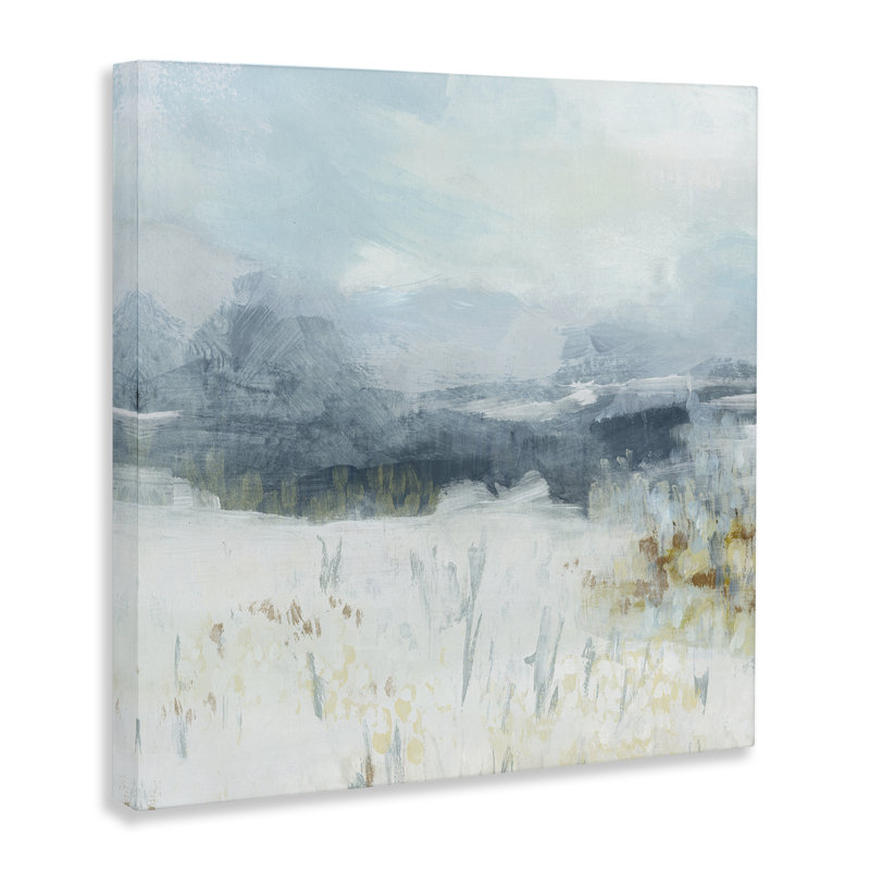 Art mural blanc sur toile abstraite Mesa, design par June Erica Vess, H 17 po x l 17 po