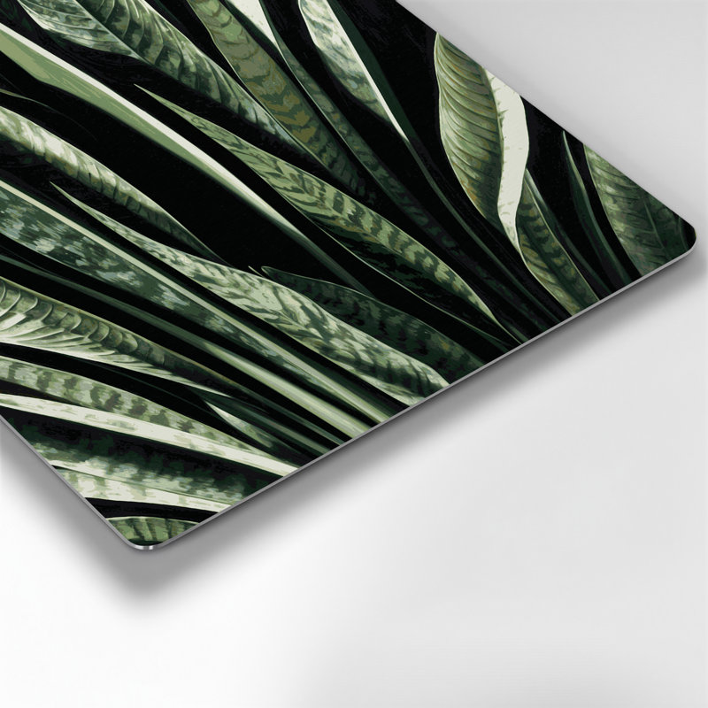 Art mural en métal Botanical Snake Plant, H 144 po x l 144 po x P 0,05 po
