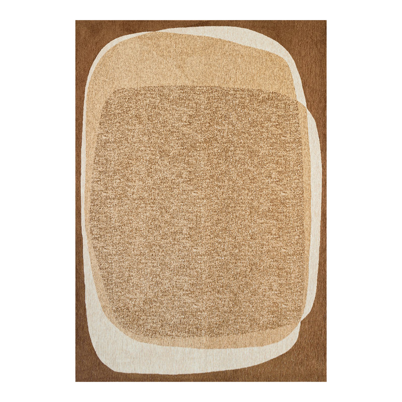 Jacquard Recycled P.E.T Rug, Brown, Rectangle 140 x 200 cm