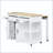 47" Kitchen Island with Extendable Dining Table, Internal Racks, and Power Outlet – White-129895320