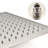 VEVOR 10" Square High Pressure Rainfall Shower Head, White Ceiling Mounted with Extension Arm, Water Saving Rain Shower Head