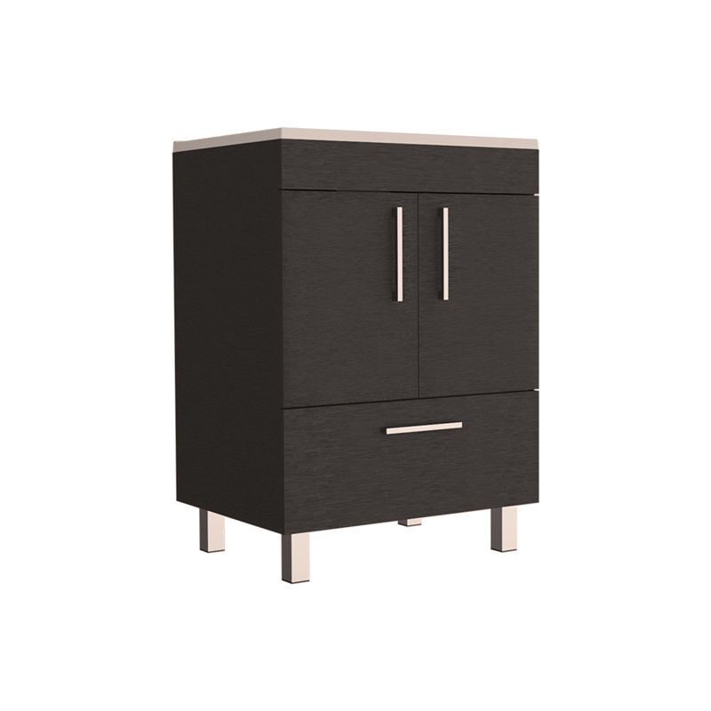 Meuble-lavabo simple avec armoire à double porte