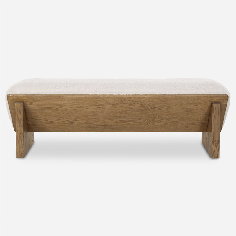 Nabih Ivory Fabric Bench
