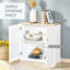 Buffet buffet, rangement de cuisine au design fonctionnel - blanc, matériau de construction pour le salon, surface lisse pour un nettoyage facile