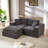 Chenille Cloud Sofa, Freely Combinable-1922830890