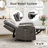 38.98" Wide Chenille Power Lift Assist Recliner With 8-Point Massage & Lumbar Heat USB/Type-C Ports & And Dual Hidden Cup Holders(Set Of 2)-2031961256