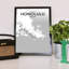 Honolulu City Map - No Frame Print-871621551