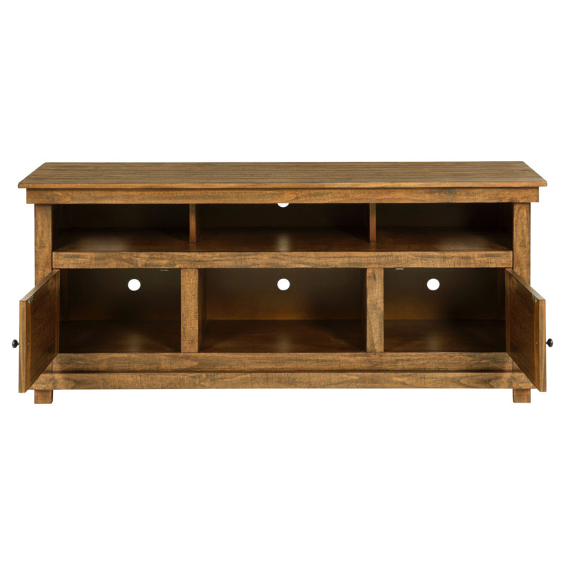 Meuble télé Castleton, H 27 po x L 60 po x l 16,25 po, Brun