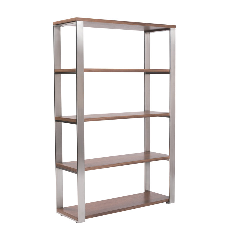 Tablette / étagère Kenyon, Argent / noyer