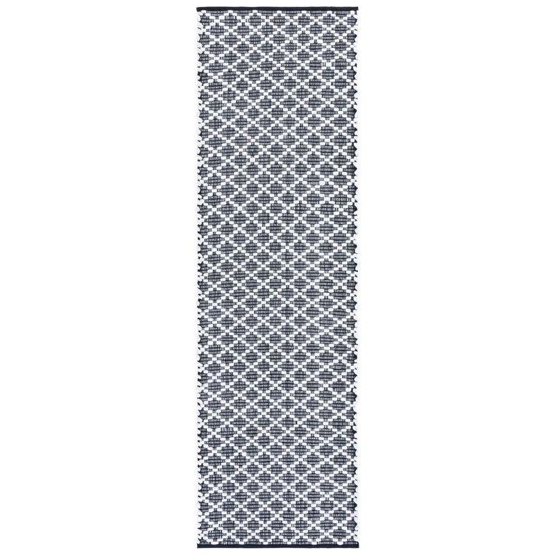 Montauk 175 Hand Woven 80% Paper Chindi; 20% Cotton Machine Washable Geometric Rug, Runner 2'3" x 8'