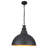 Dunellen 1 - Light 17.7-Inch Matte Black Single Dome Pendant for Farmhouse Dining Room kitchen Island-1402503945