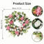 Couronne de pivoines blanches et roses 18 pouces pour porte d'entrée