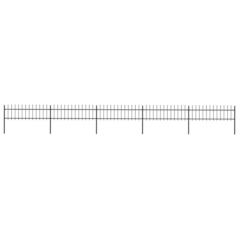 Coito 60cm H x 890cm W Black Metal Border Fence
