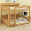 Cadre de lit superposé compact avec tablettes de rangement et ports USB-207031425