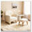 Upholstered Leisure Chair with Footrest Ottoman-1145223839