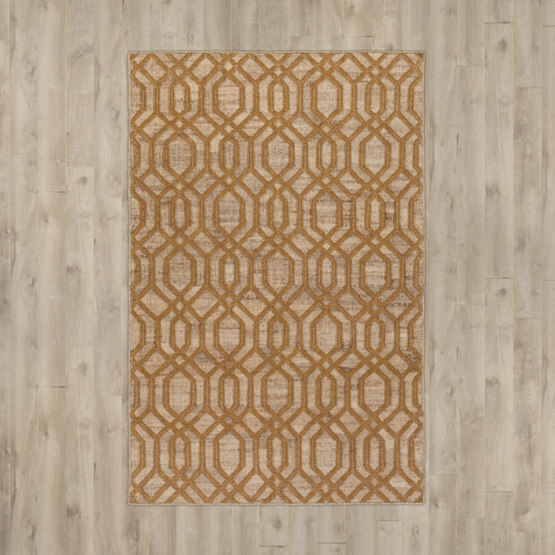Tapis beige / brun à motif géométrique Sorella, Rectangle 8 pi x 11 pi