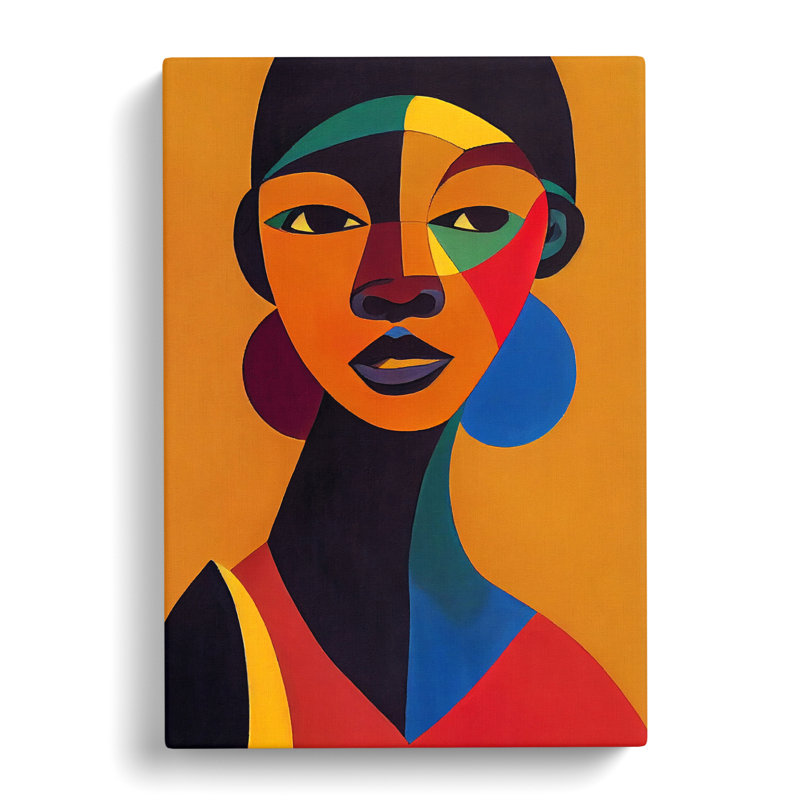 African Woman Cubism Vol.1 - Wrapped Canvas, 60cm H x 40cm W x 3cm D