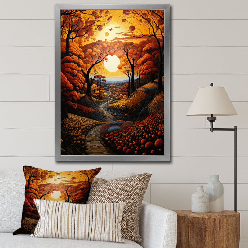 «Basiran Countryside Autumnal Canopy Patchwork III», reproduction sur toile, H 40 po x l 30 po x P 1,5 po