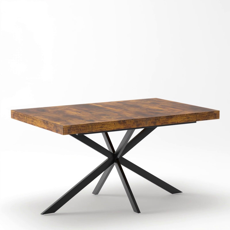 55.11"-70.86"Retro Rectangular Stretch Dining Table With Storage Box  For Dining Rooms, Kitchens, And Living Rooms