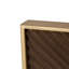 Miroir carré 40 "x 40" à motif plissé avec cadre en fer doré, couleur neutre, décoration murale pour le salon
