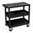 E Series Heavy Duty Utility Cart with 2 Tub and 1 Flat Shelves-14125799