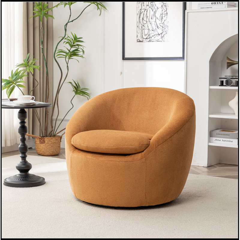 Fauteuil demi-tonneau Winnie, Jaune