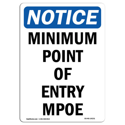 Enseigne minimale du point d'entrée