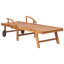 Chaise longue simple en teck avec coussins 78 po Doucet-957533753-1036249181