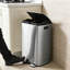 Poubelle double en acier inoxydable 16 gallons (60 L) avec seaux intérieurs en plastique pour la cuisine et le salon-122531815