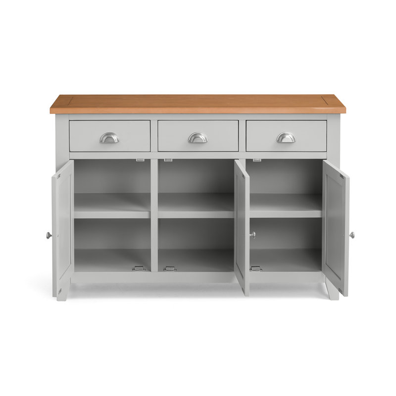 Port Mahon 128cm Sideboard, Oak/Elephant Grey