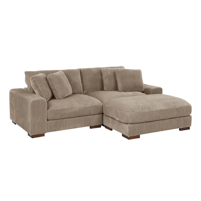 Broughton Modular Corduroy Sectional, Camel Corduroy