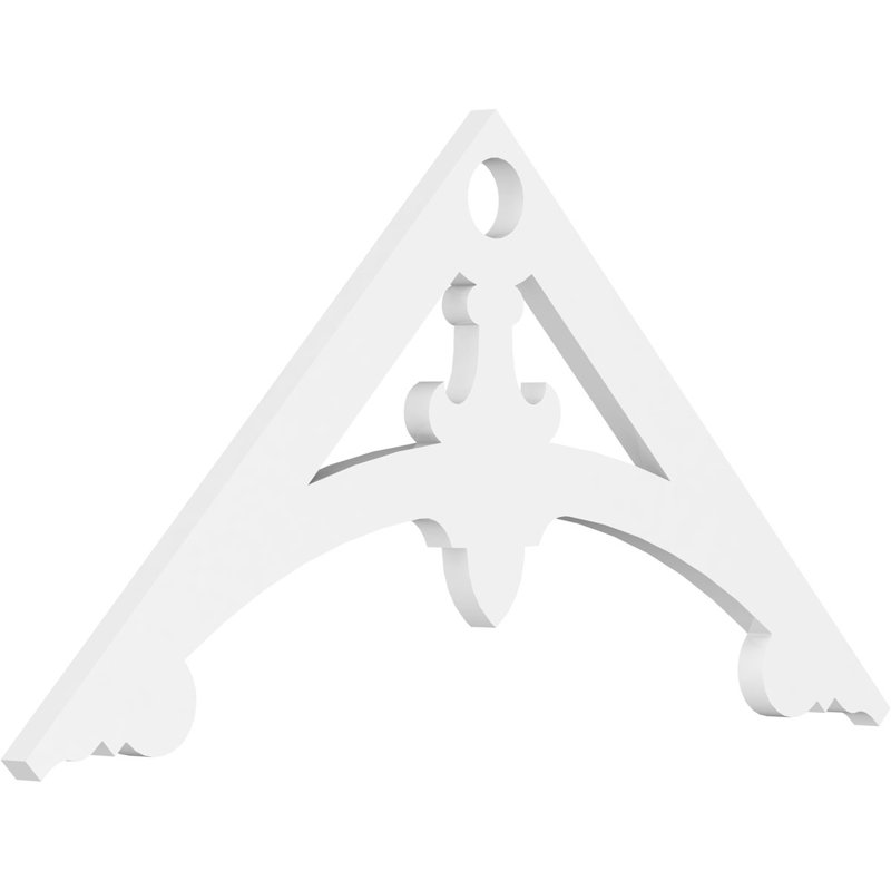 Pignon en PVC de qualité architecturale Sellek, H 18 po x l 36 po x P 1 po, 12 / 12