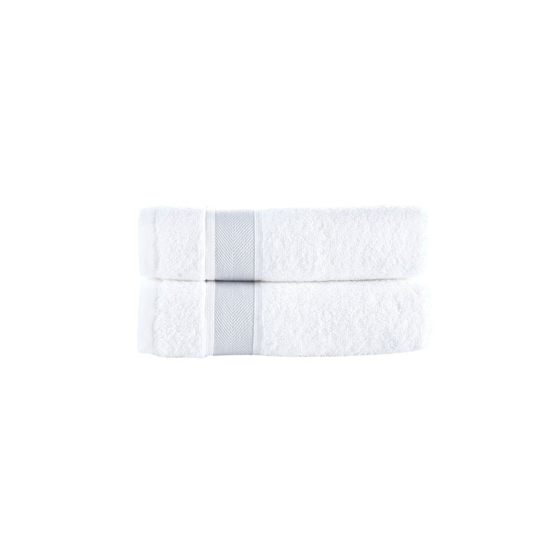Turkish Cotton Plush Hand Towel, Silver