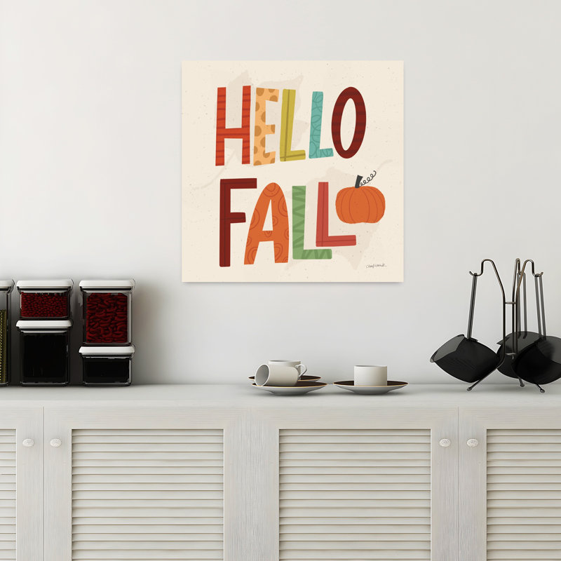 Fall Fun III, art contemporain d'automne, H 18 po x l 18 po