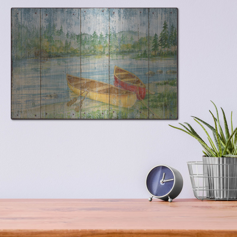 «Canoe Camp - Distress» par Paul Brent, H 12 po x l 16 po