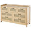 7 Drawer Rattan Dresser, Boho Dresser, Rattan Chest of Drawers with Spacious Storage, Natural Rattan Dresser