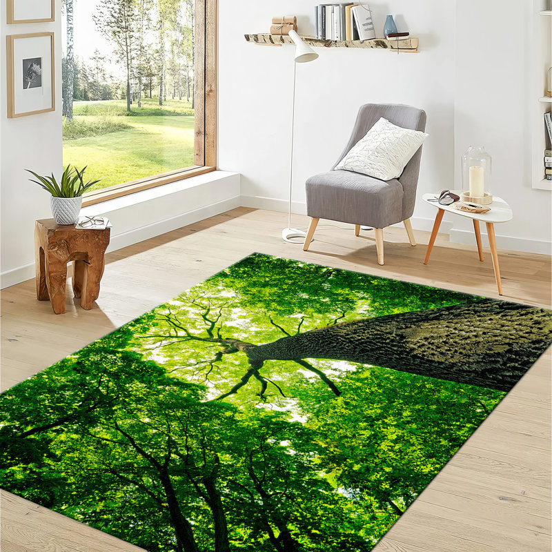 Vibrant Geometric Pattern Printed Goblen Fabric Rug Perfect for Adding a Stylish Touch to Your Room Decor