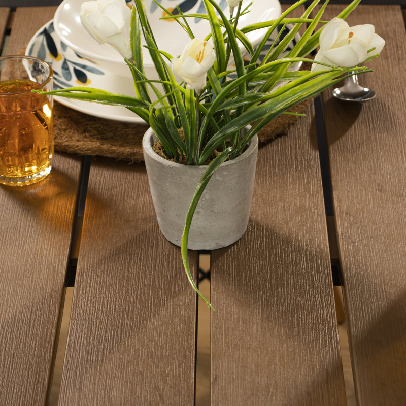 Arondel 4-Person Plastic Dining Table, Brown