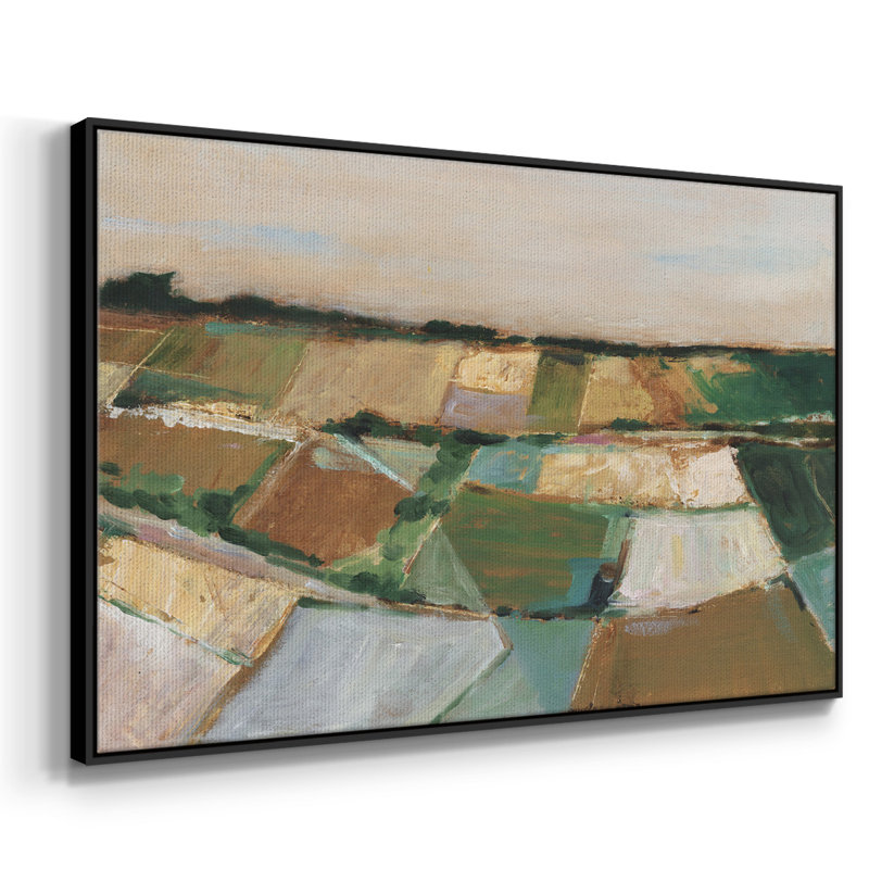 " Pastel Fields I ", Black, 17" H x 25" W x 2" D