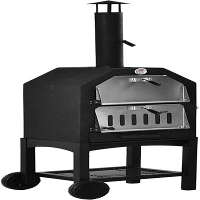 Sol 27 Outdoor Aalisa Steel Free Standing Charcoal Pizza Oven