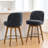26" Swivel Upholstered Counter Stool With Solid Wood Frame And Mid Back-1180840752