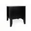 Table d'appoint noire avec tiroirs et tablettes-802558371