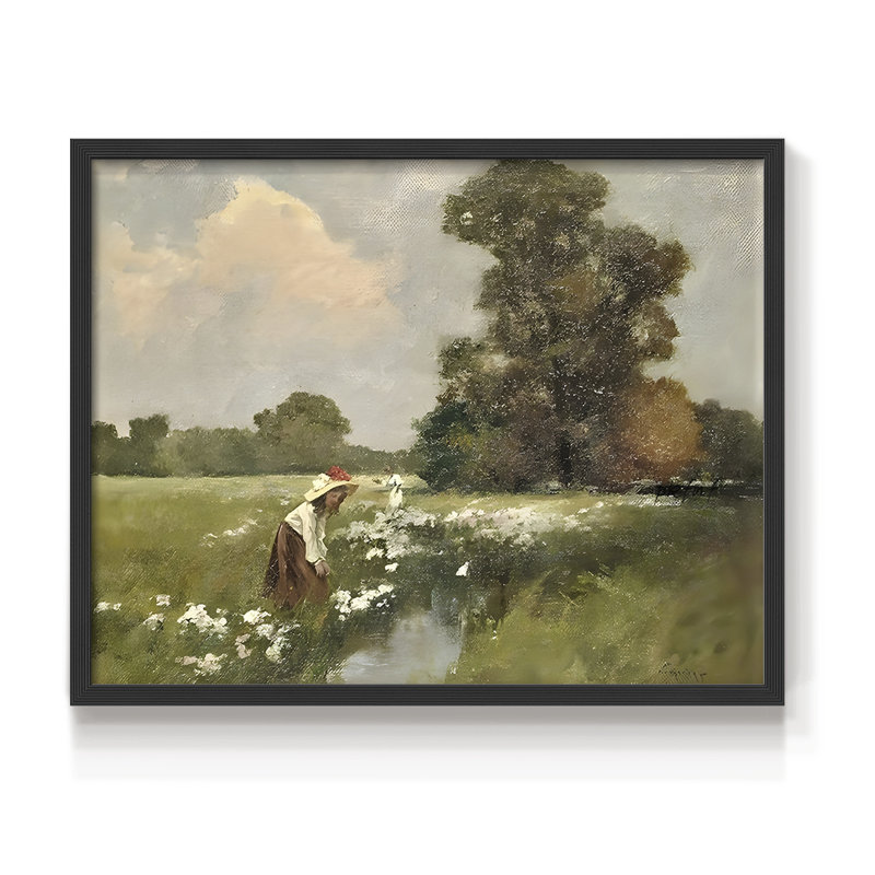 Paysages rétro-CCI-reproduction encadrée, H 8 po x l 10 po, Noir